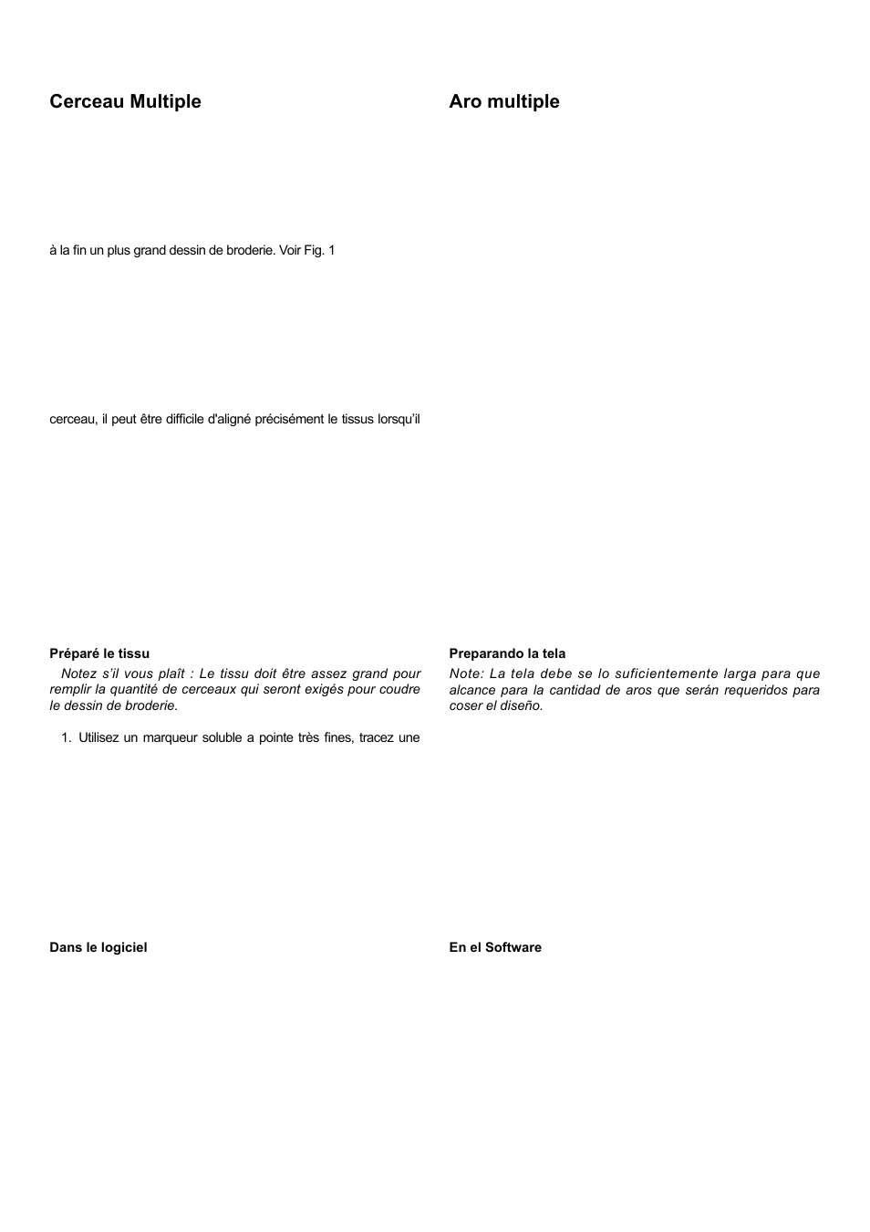 Aro multiple, Cerceau multiple | SINGER 5 FUTURA QUINTET Instruction Manual User Manual | Page 97 / 136