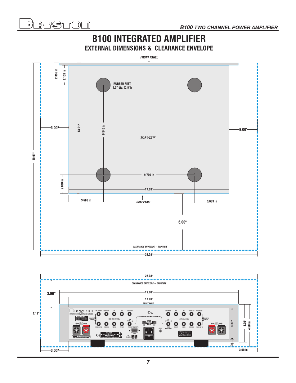 Bryston B100-P User Manual | Page 9 / 10