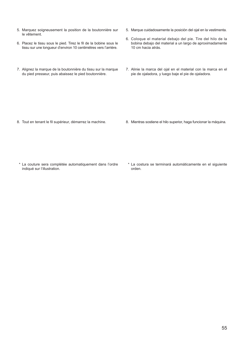 SINGER XL-550 FUTURA Instruction Manual User Manual | Page 55 / 120