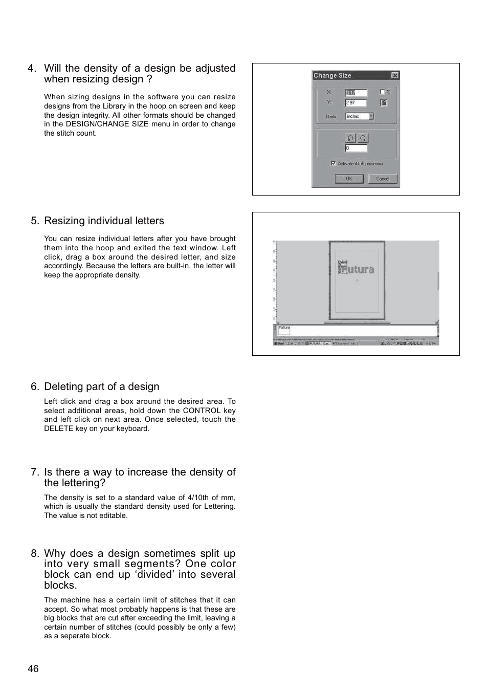 SINGER SEQS-6700 FUTURA QUARTET Instruction Manual User Manual | Page 48 / 68