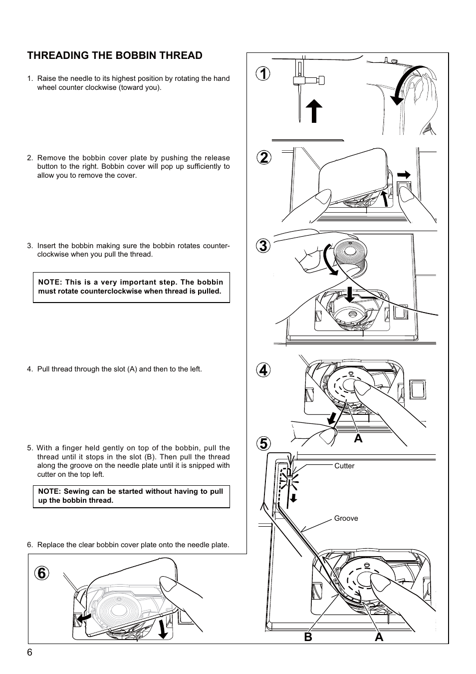 Threading the bobbin thread | SINGER SEQS-6700 FUTURA QUARTET Instruction Manual User Manual | Page 8 / 68