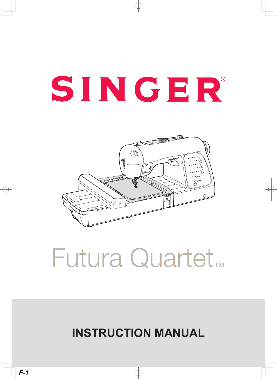 SINGER SEQS-6000 FUTURA QUARTET Instruction Manual User Manual | 64 pages