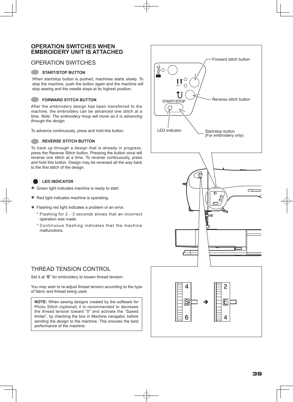 Thread tension control | SINGER SEQS-6000 FUTURA QUARTET Instruction Manual User Manual | Page 41 / 64