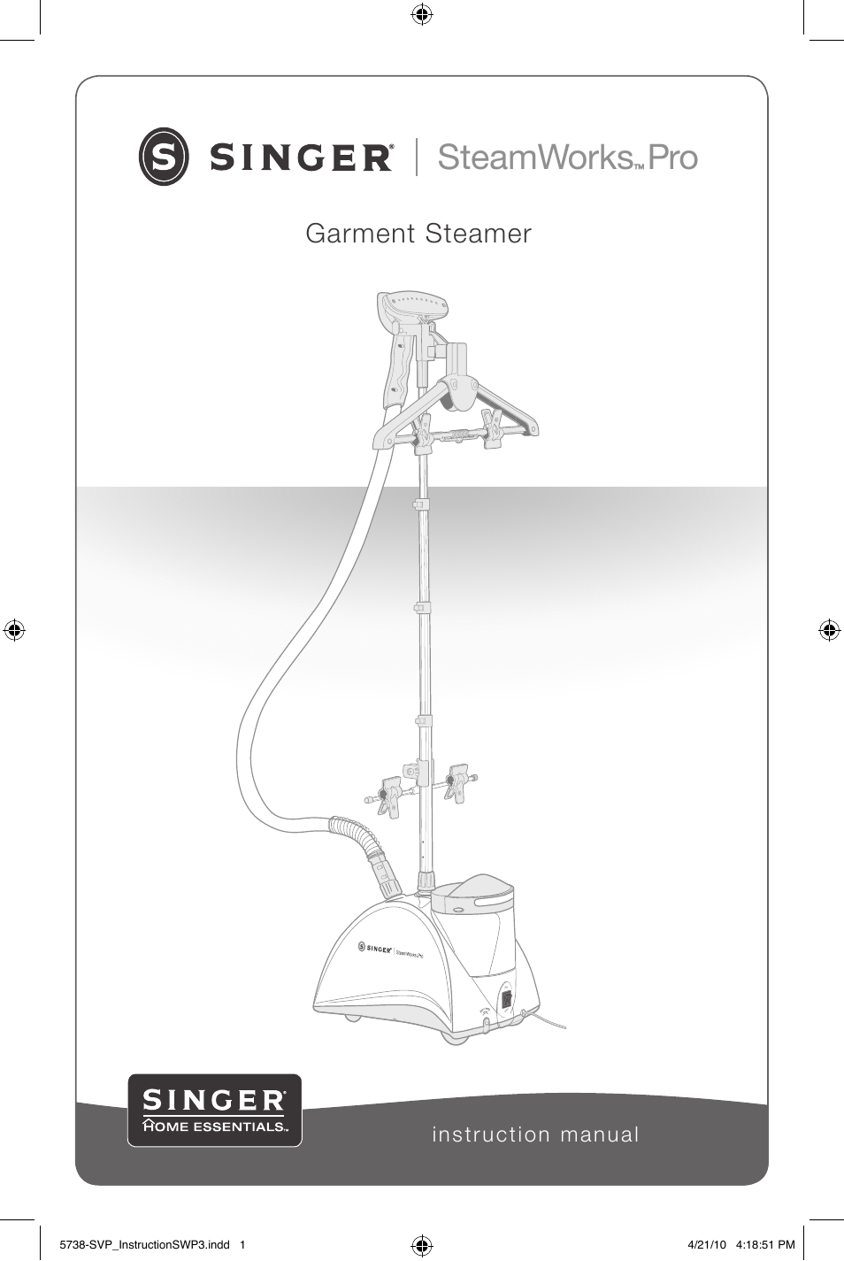 SINGER STEAMWORKS PRO User Manual | 15 pages