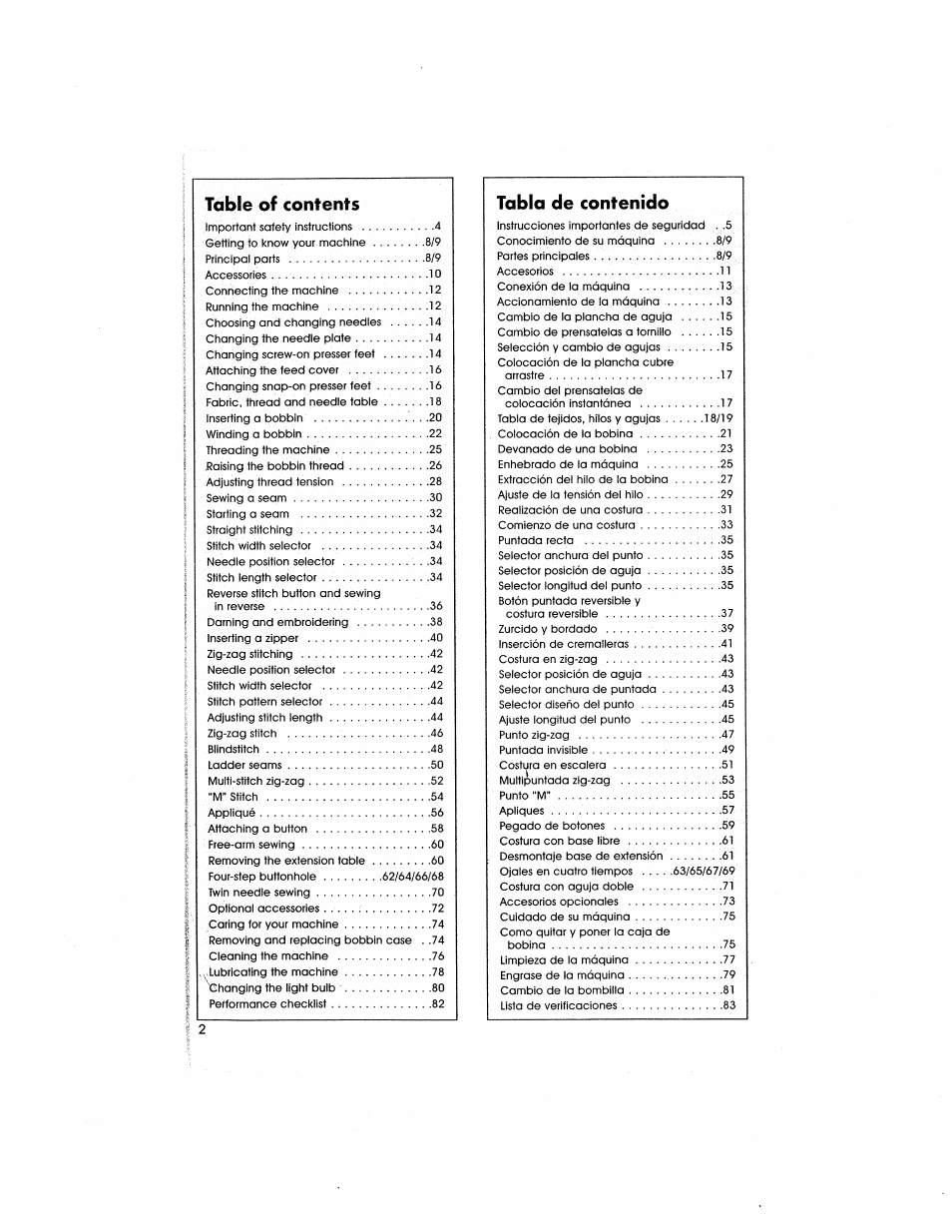 SINGER 5805 User Manual | Page 4 / 88