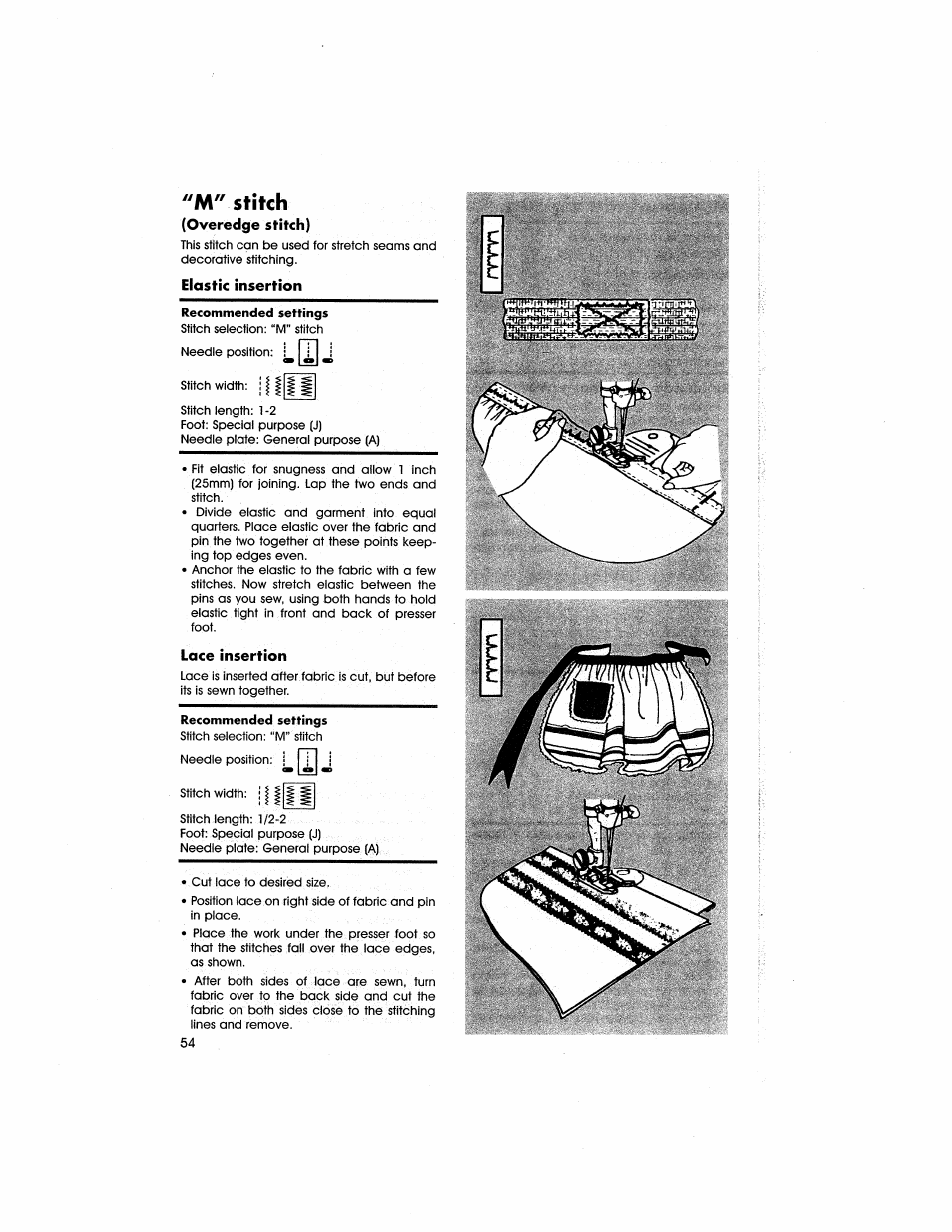 M" stitch | SINGER 5805 User Manual | Page 56 / 88