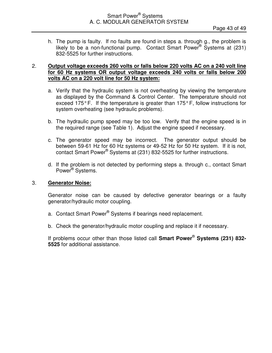 Smart Power Systems LR Series User Manual | Page 44 / 50