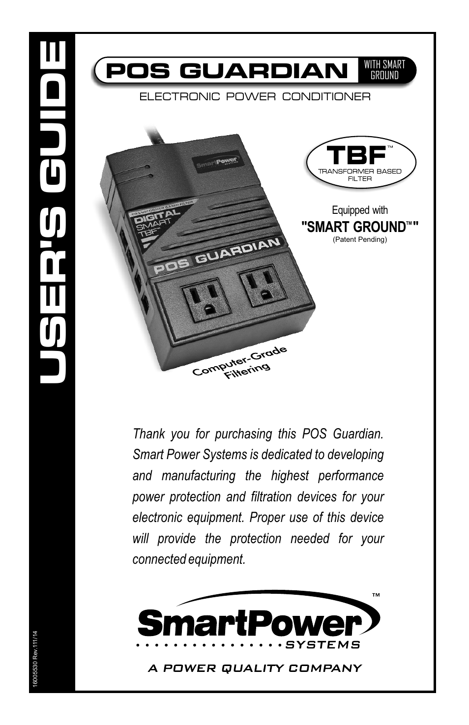Smart Power Systems POS Guardian User Manual | 4 pages