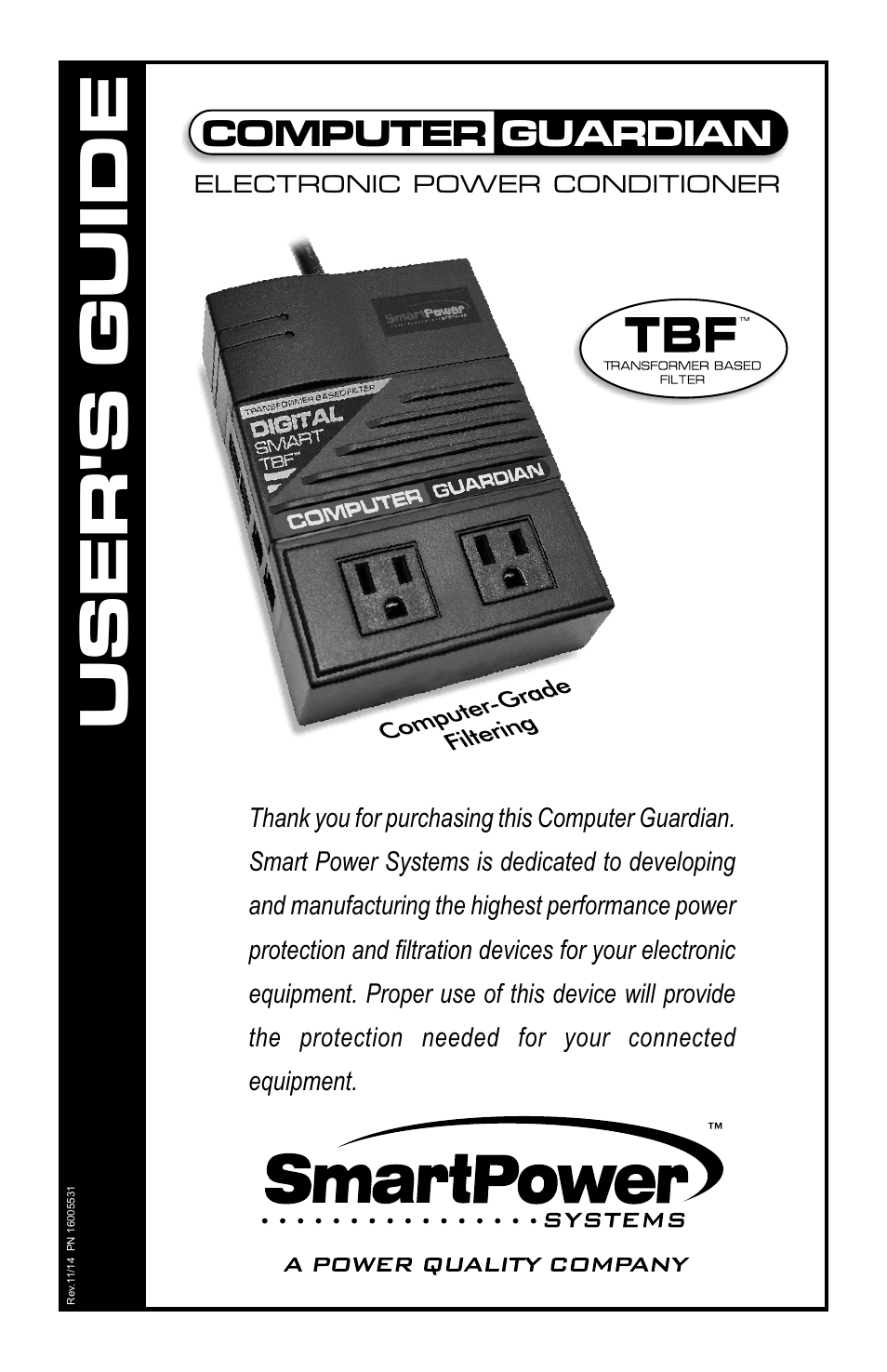 Smart Power Systems Computer Guardian User Manual | 4 pages