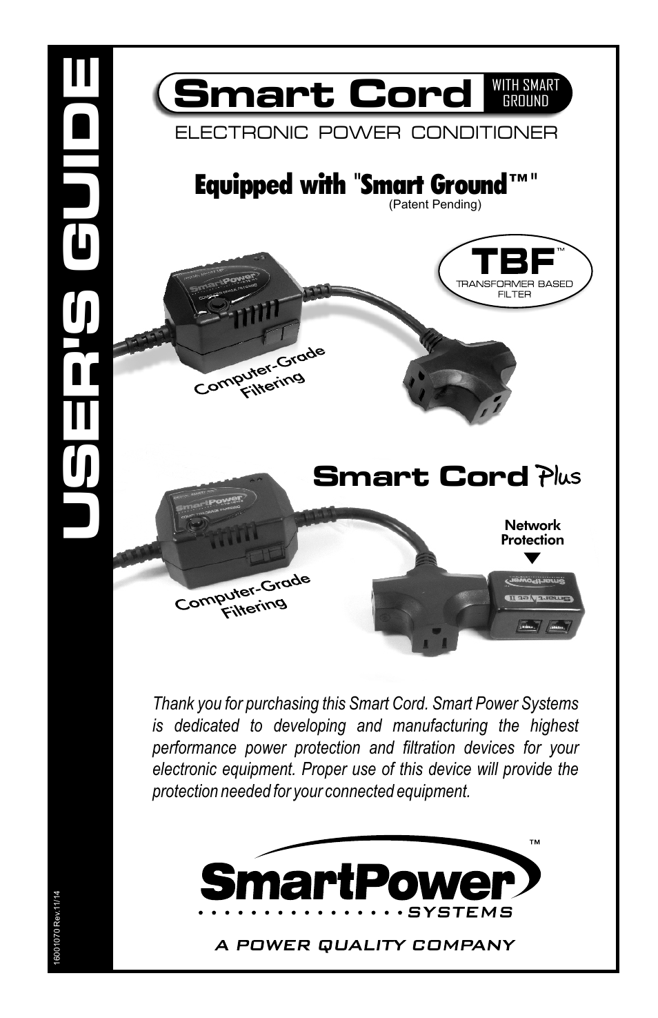 Smart Power Systems Smart Cord User Manual | 4 pages