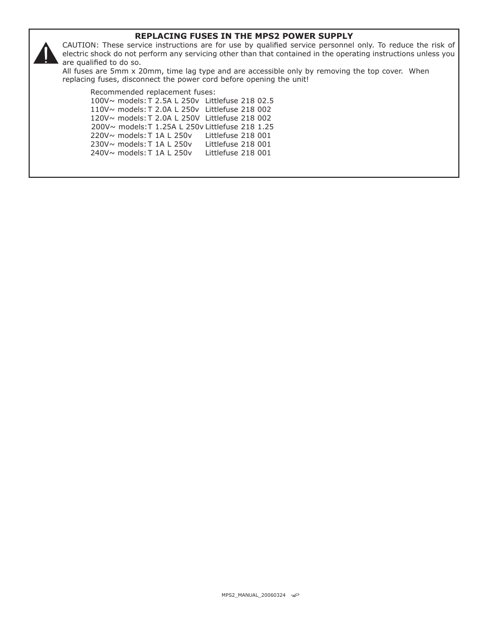 Bryston MPS2 User Manual | Page 6 / 6