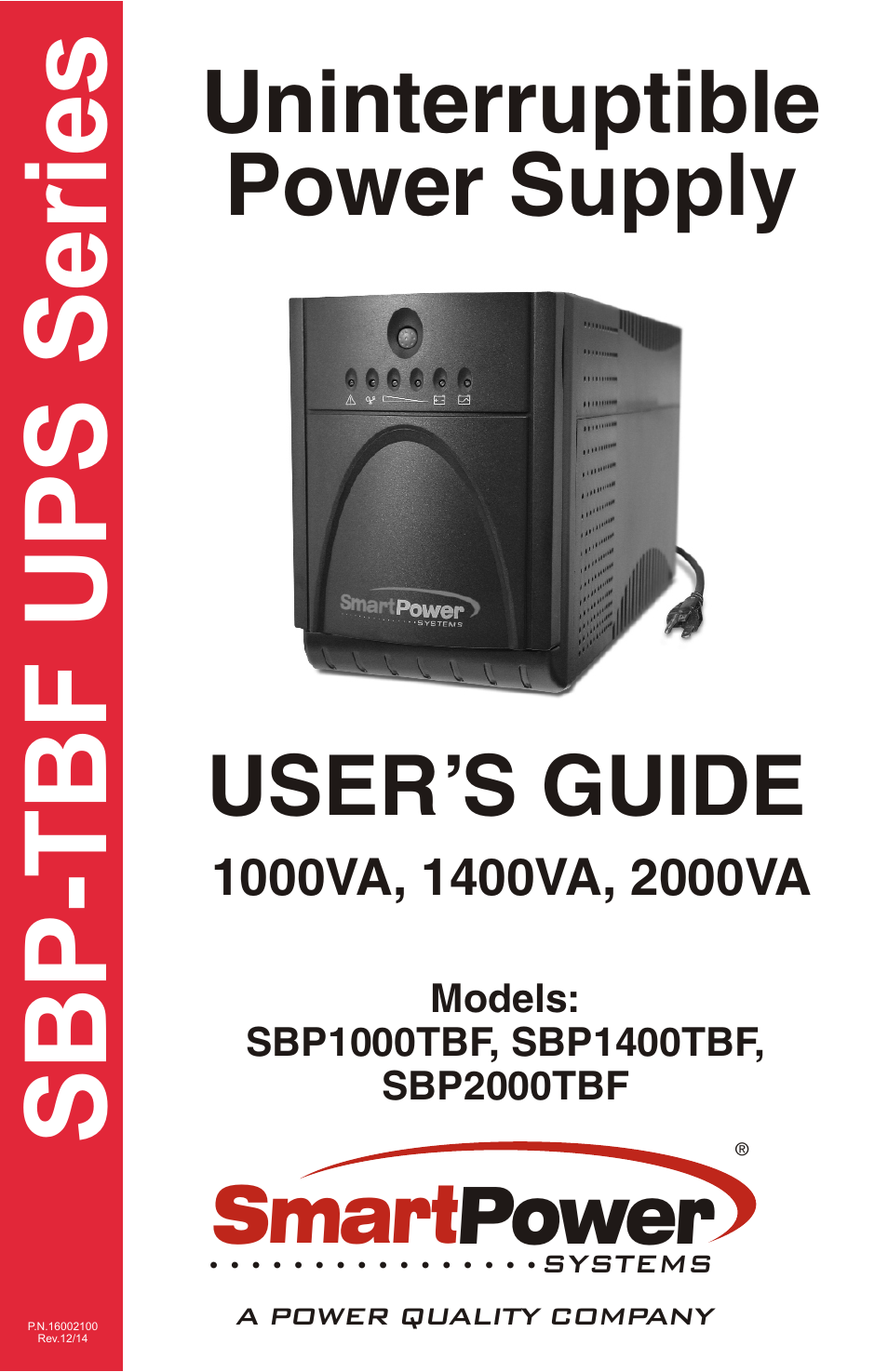 Smart Power Systems SBP TBF UPS 1000-2000VA User Manual | 13 pages