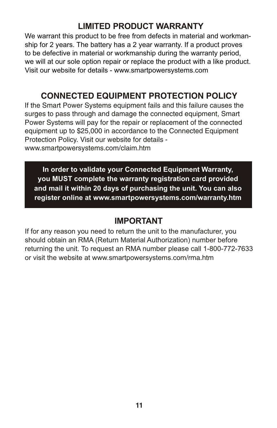 Smart Power Systems SBP TBF UPS 1000-2000VA User Manual | Page 12 / 13