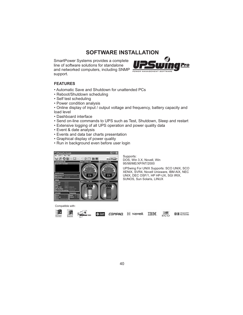 Software installation | Smart Power Systems SSP UPS User Manual | Page 43 / 44