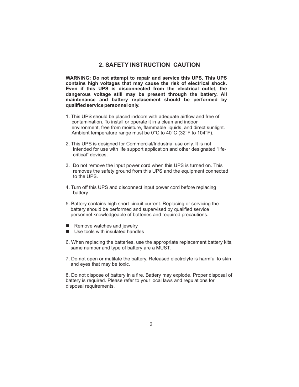 Smart Power Systems SSP UPS User Manual | Page 5 / 44