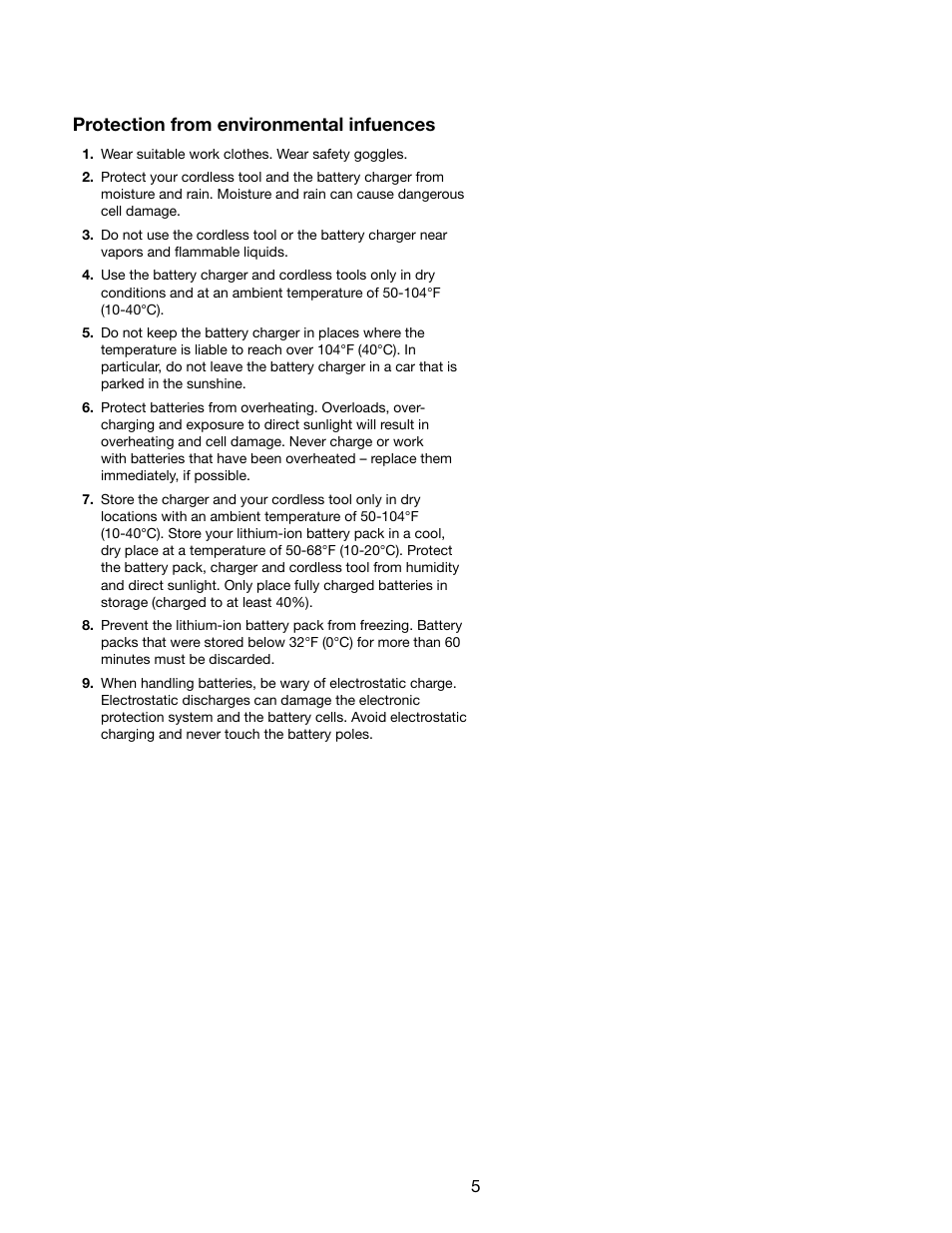 Protection from environmental infuences | Snow Joe iON16LM 40-Volt Cordless 16-Inch Lawn Mower w/ Brushless Motor User Manual | Page 5 / 20