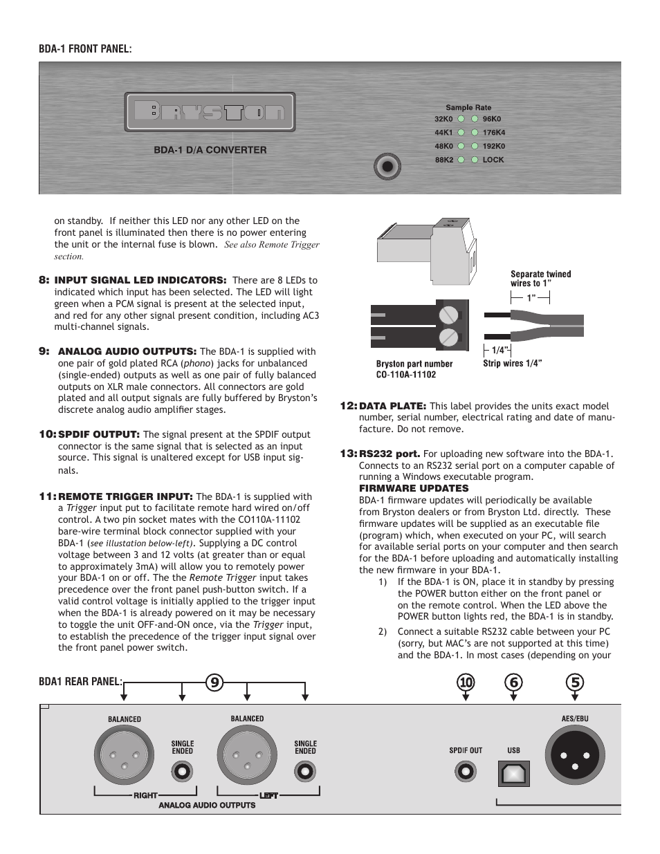 Bryston External DAC BDA-1 User Manual | Page 2 / 4