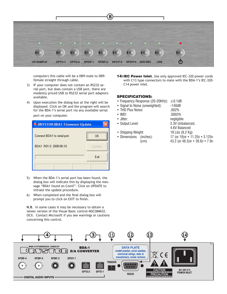 Bryston External DAC BDA-1 User Manual | Page 3 / 4