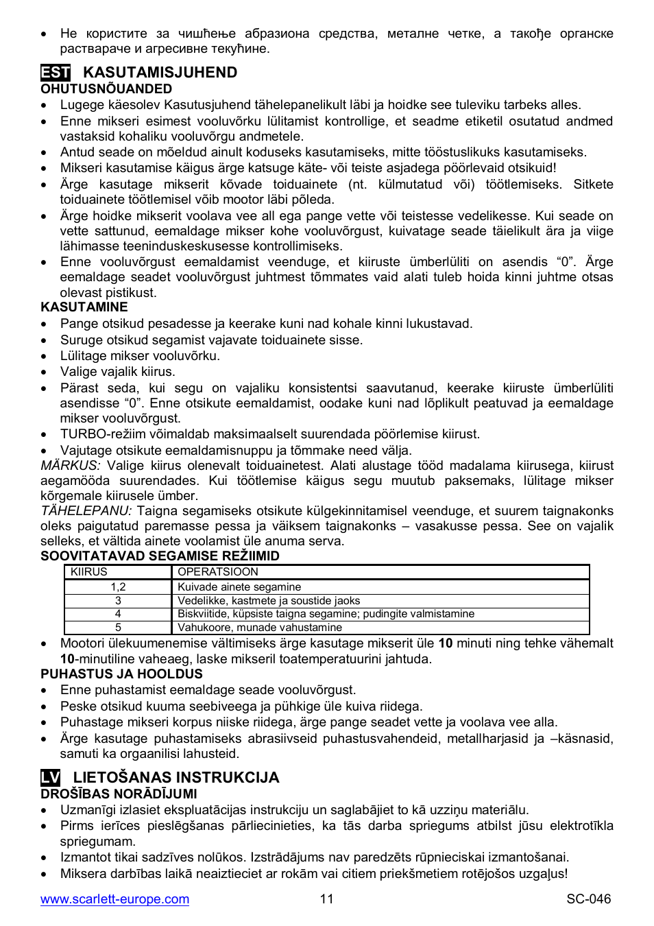 Scarlett SC-046 User Manual | Page 11 / 16