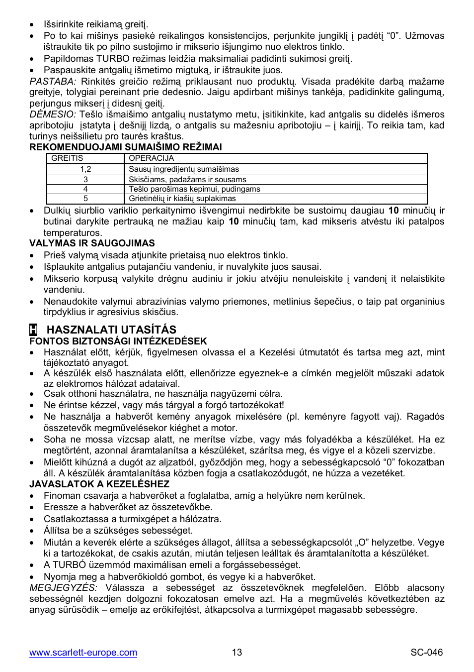 Scarlett SC-046 User Manual | Page 13 / 16