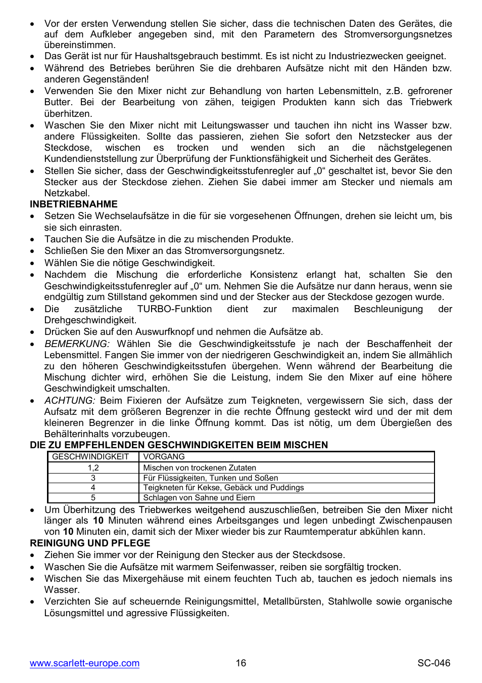 Scarlett SC-046 User Manual | Page 16 / 16