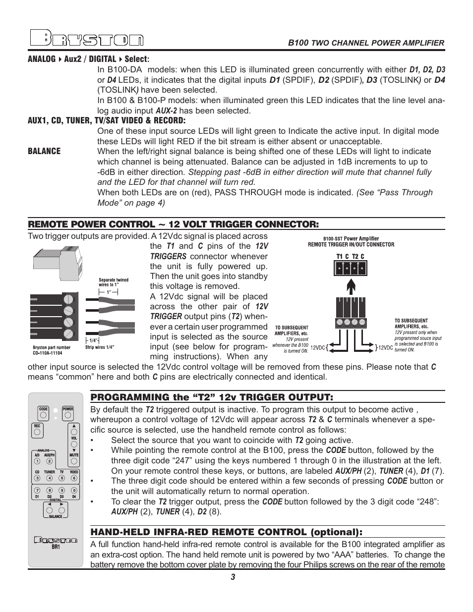 Bryston B100-DA User Manual | Page 6 / 12