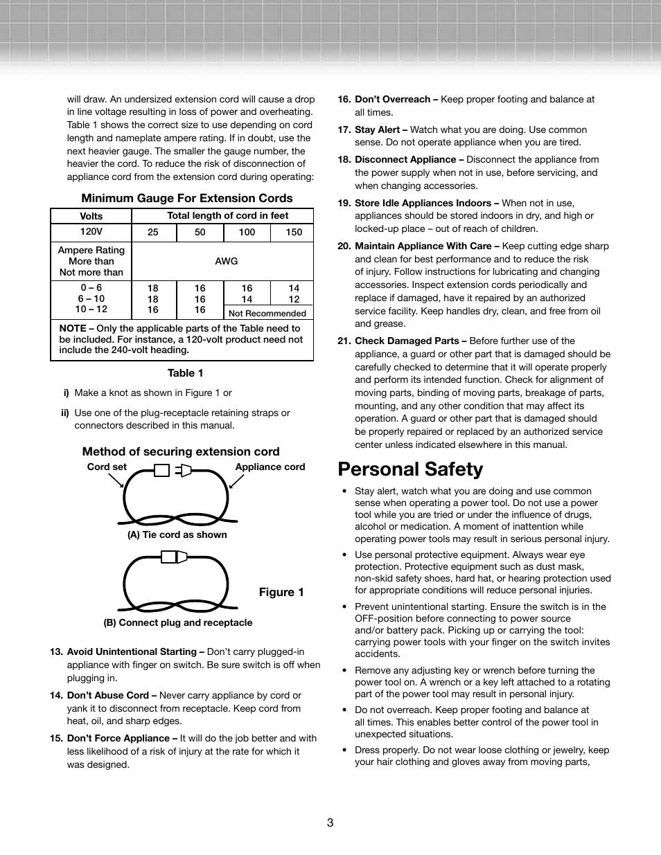 Personal safety | Snow Joe CJ601E Chipper Joe 14 AMP Electric Wood Chipper/Shredder User Manual | Page 3 / 12