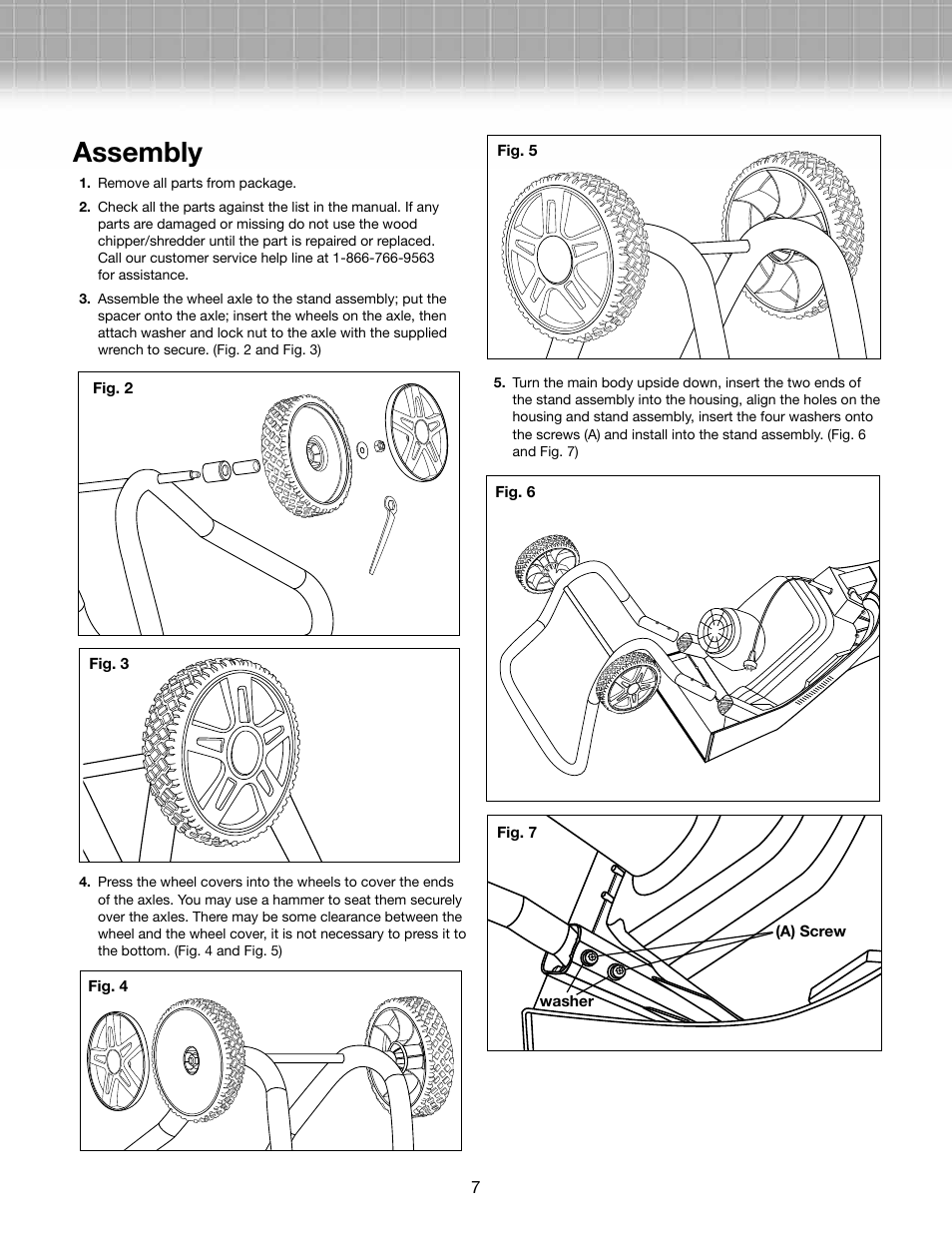 Assembly | Snow Joe CJ601E Chipper Joe 14 AMP Electric Wood Chipper/Shredder User Manual | Page 7 / 12