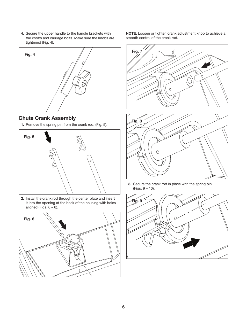 Chute crank assembly | Snow Joe SJ624E Ultra 21-Inch 14-Amp Electric Snow Thrower User Manual | Page 7 / 17