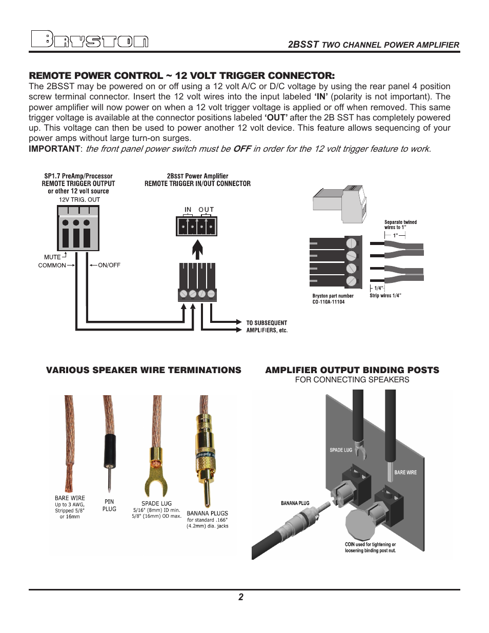 Bryston 2BSST User Manual | Page 4 / 8