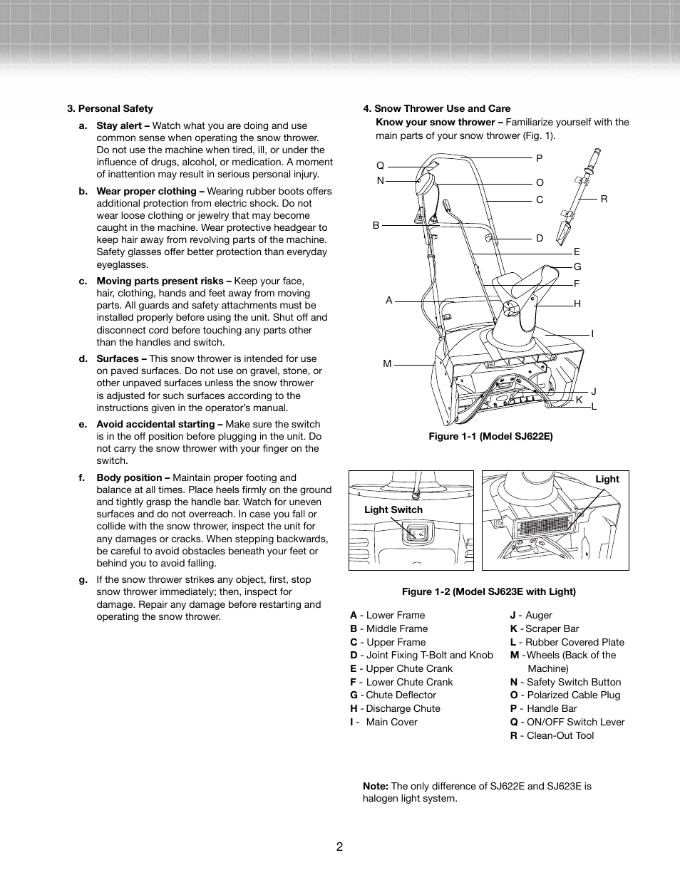 Snow Joe SJ622E-RM Ultra 18-Inch 15-Amp Electric Snow Thrower User Manual | Page 2 / 14