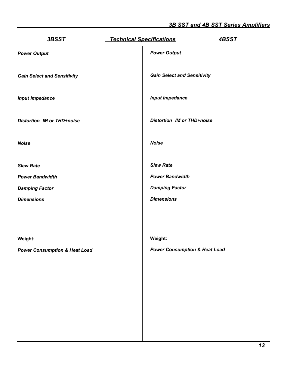 Bryston 3B SST User Manual | Page 13 / 14