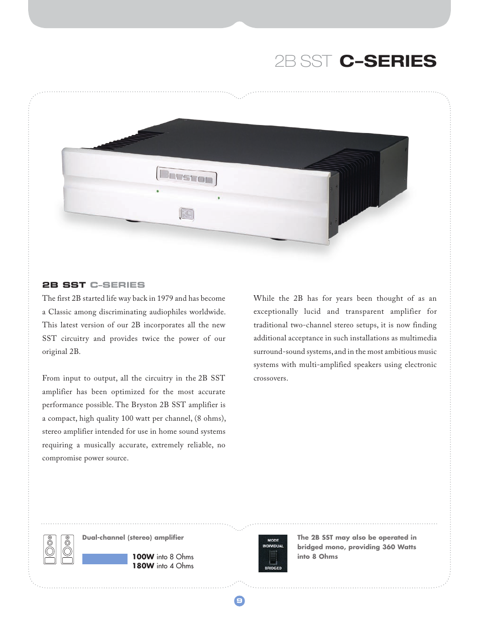 2b sst c–series | Bryston SST CSERIES User Manual | Page 10 / 12