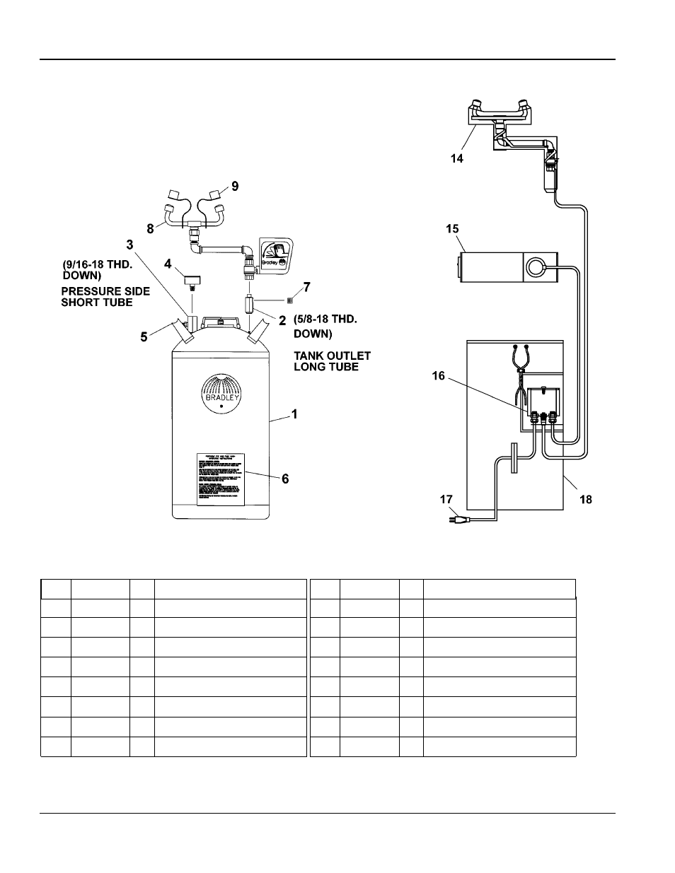Assembly of components, Parts list | Bradley Smoker S19-690H User Manual | Page 6 / 6