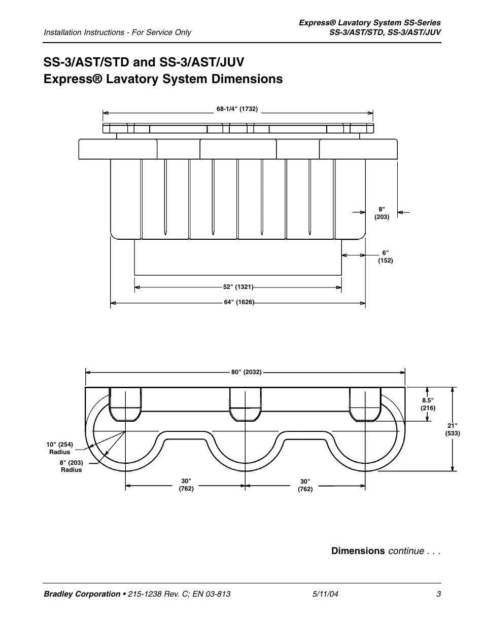 Continue, Dimensions | Bradley Smoker EXPRESS SS-3/AST/JUV User Manual | Page 3 / 19