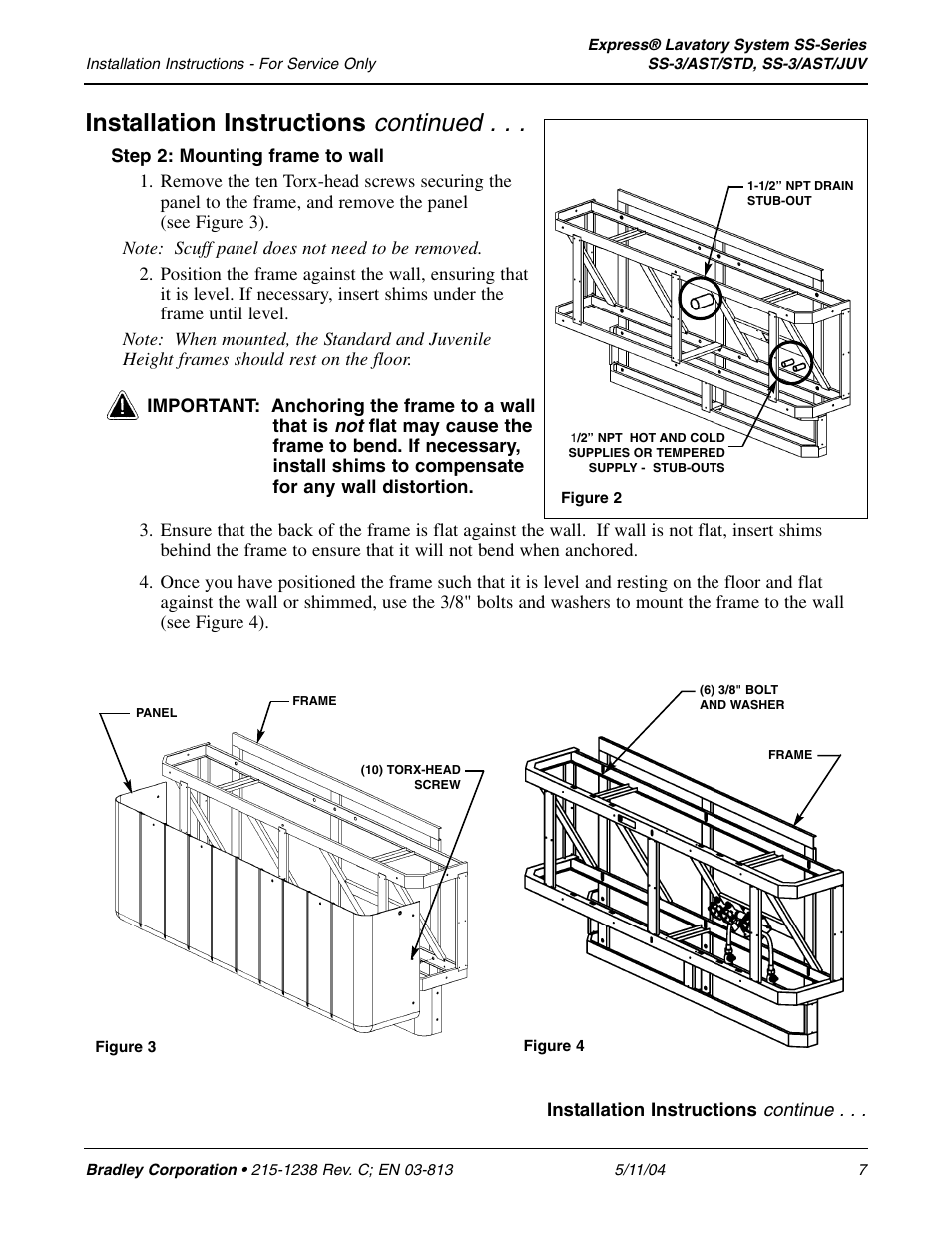 Continued, Installation instructions | Bradley Smoker EXPRESS SS-3/AST/JUV User Manual | Page 7 / 19