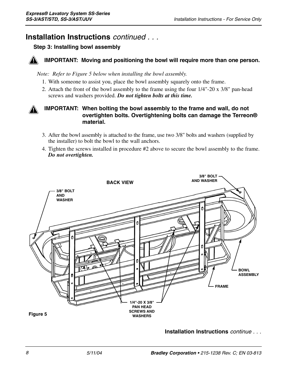 Continued, Installation instructions | Bradley Smoker EXPRESS SS-3/AST/JUV User Manual | Page 8 / 19