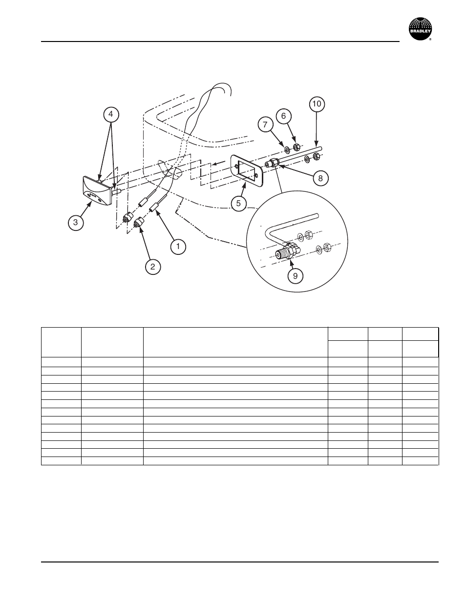 Battery infrared (bir3) — sprayhead, Parts list — battery infrared sensor and sprayhead, Terreon | Multi-fount washfountains | Bradley MF2922 User Manual | Page 15 / 34