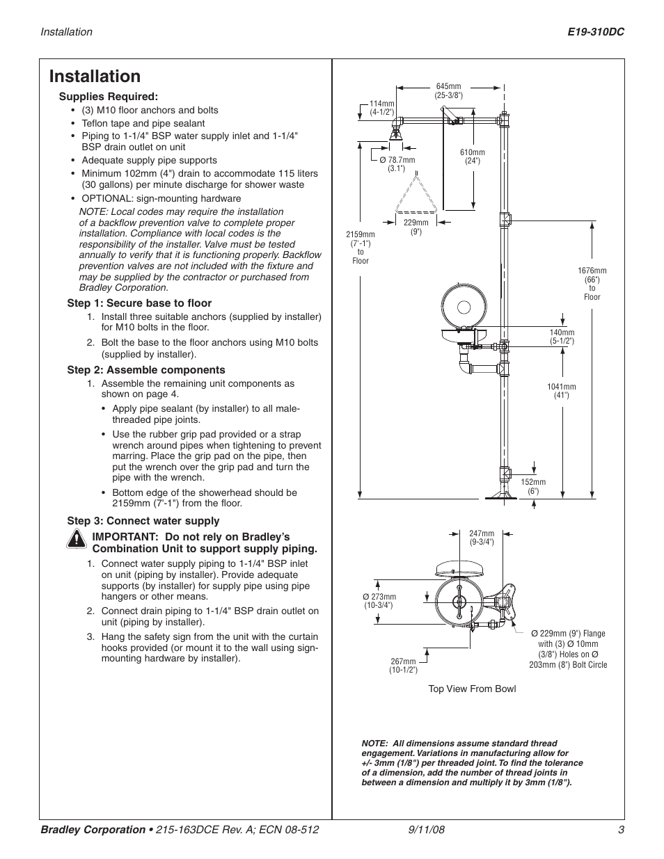 Installation | Bradley Smoker E19-310DC User Manual | Page 3 / 5