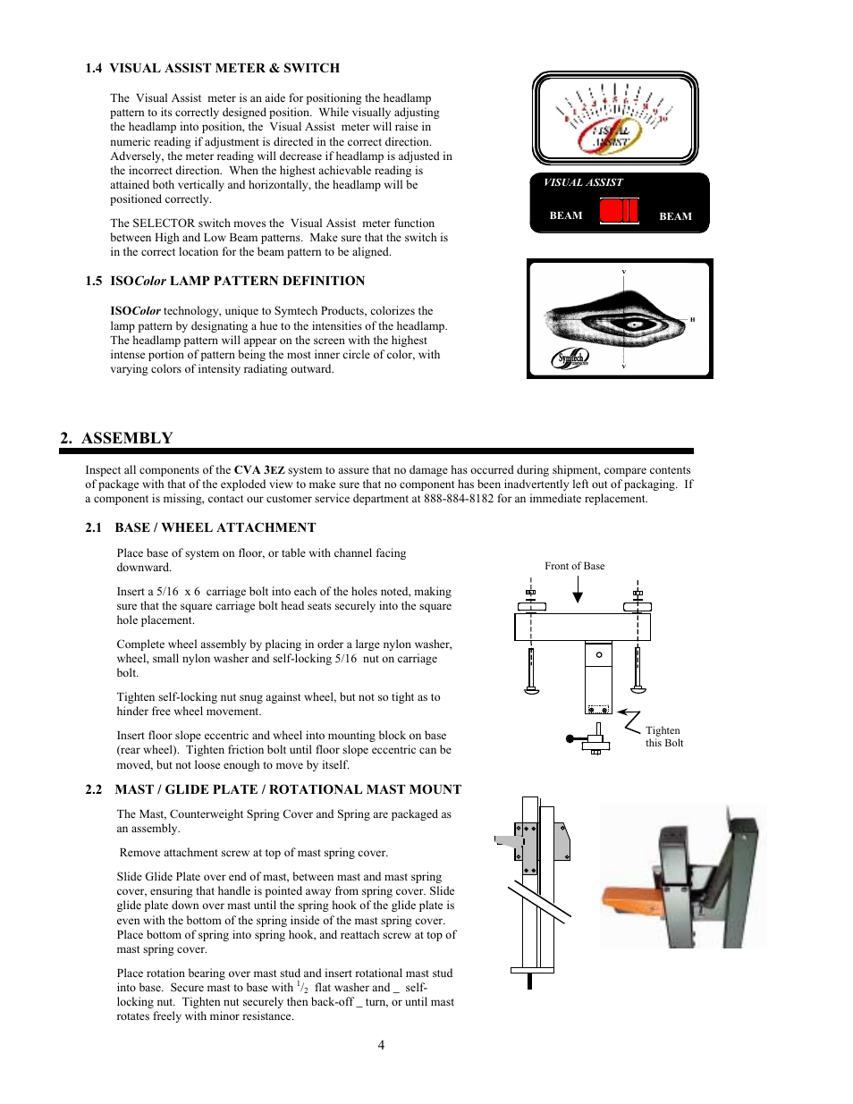 Assembly | Symtech CVA3 EZ User Manual | Page 4 / 11