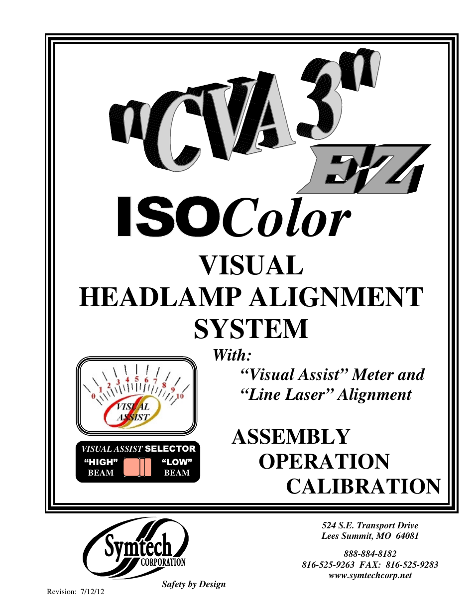 Symtech CVA 3 With Line Laser User Manual | 12 pages