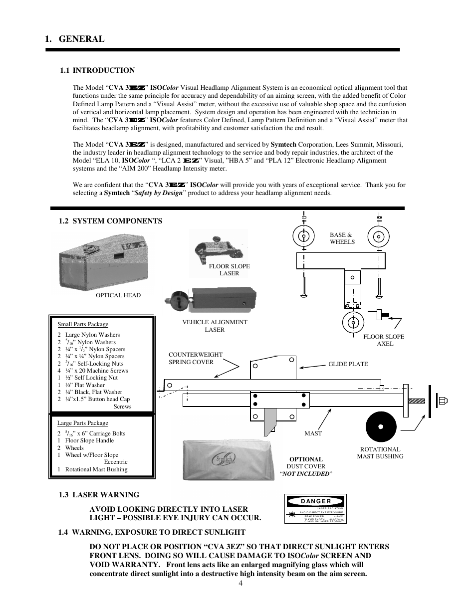 General | Symtech CVA 3 With Line Laser User Manual | Page 4 / 12