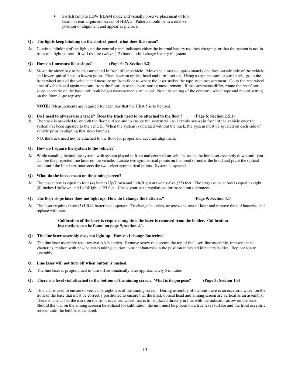Symtech HBA 5 With Line Laser User Manual | Page 13 / 14