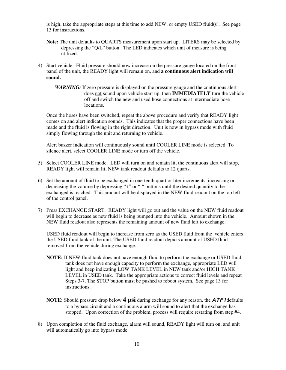 4 psi | Symtech ATF 1 User Manual | Page 11 / 21