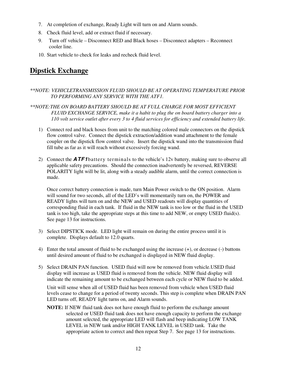 Dipstick exchange | Symtech ATF 1 User Manual | Page 13 / 21