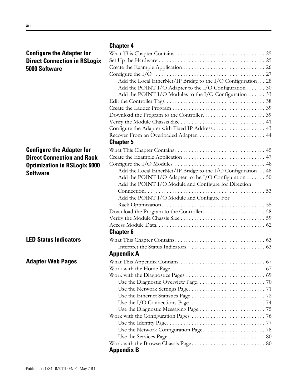 Rockwell Automation 1734-AENT POINT I/O EtherNet/IP Adapter Module User Manual | Page 12 / 158