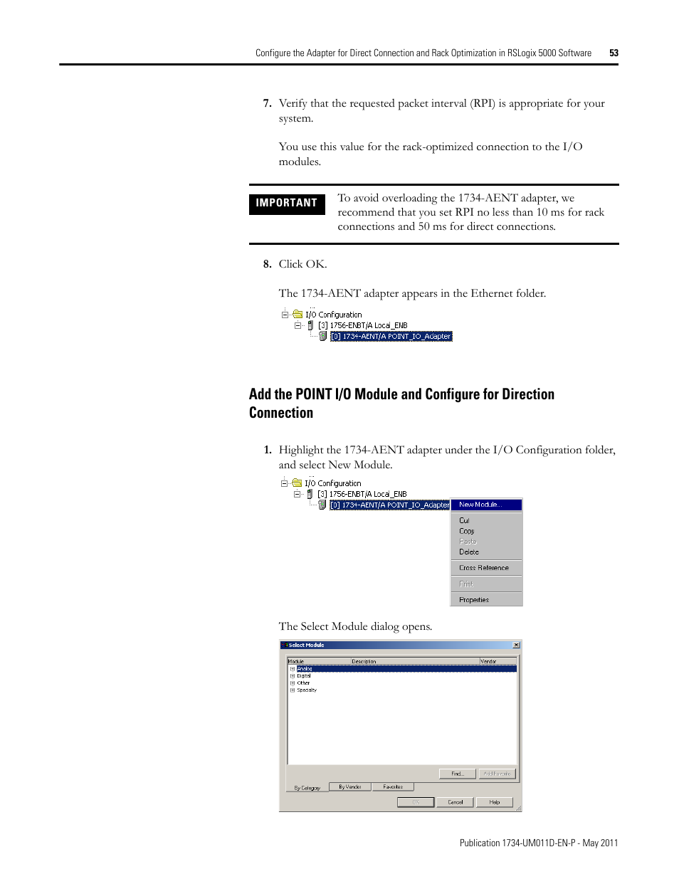 Connection | Rockwell Automation 1734-AENT POINT I/O EtherNet/IP Adapter Module User Manual | Page 69 / 158