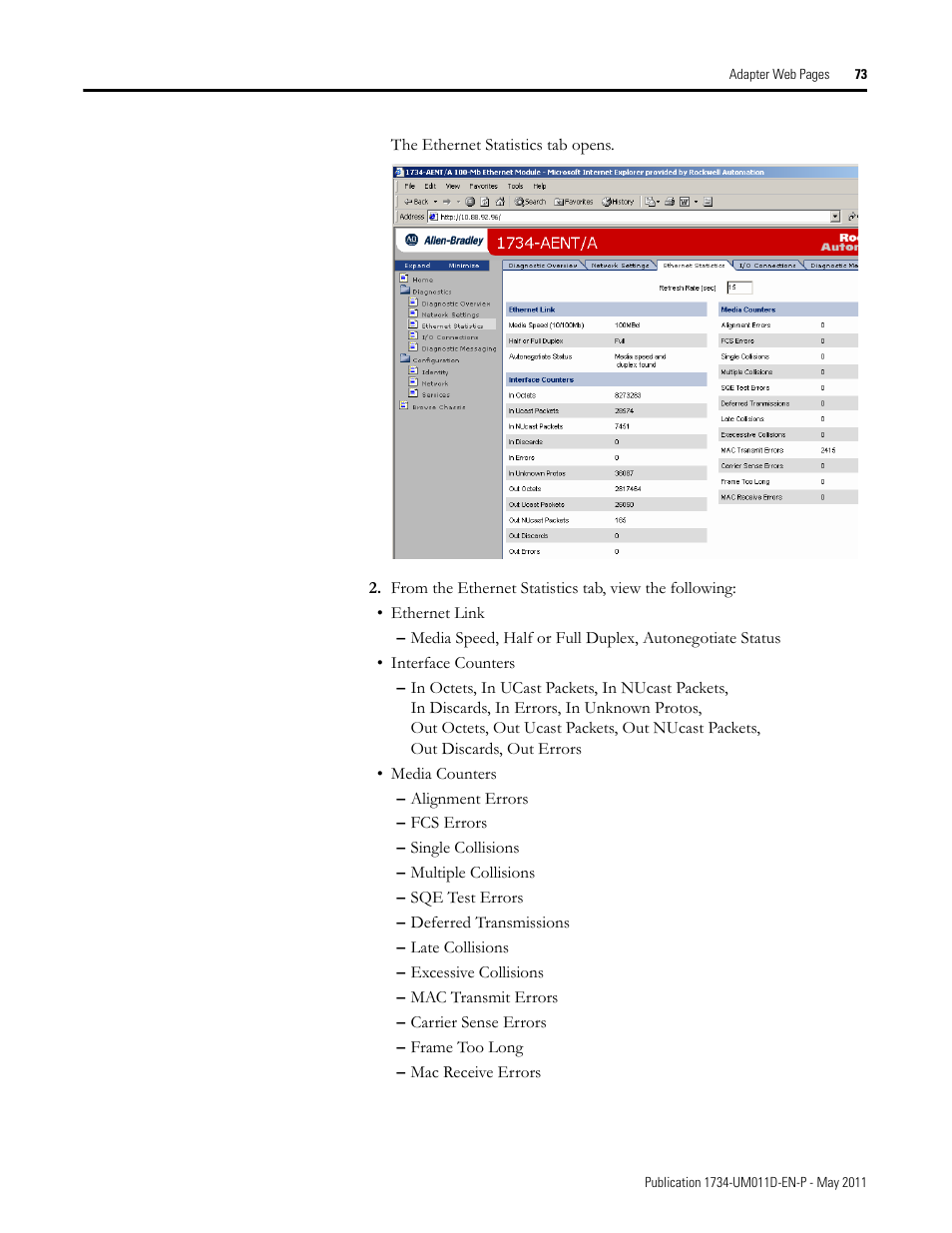 Rockwell Automation 1734-AENT POINT I/O EtherNet/IP Adapter Module User Manual | Page 89 / 158