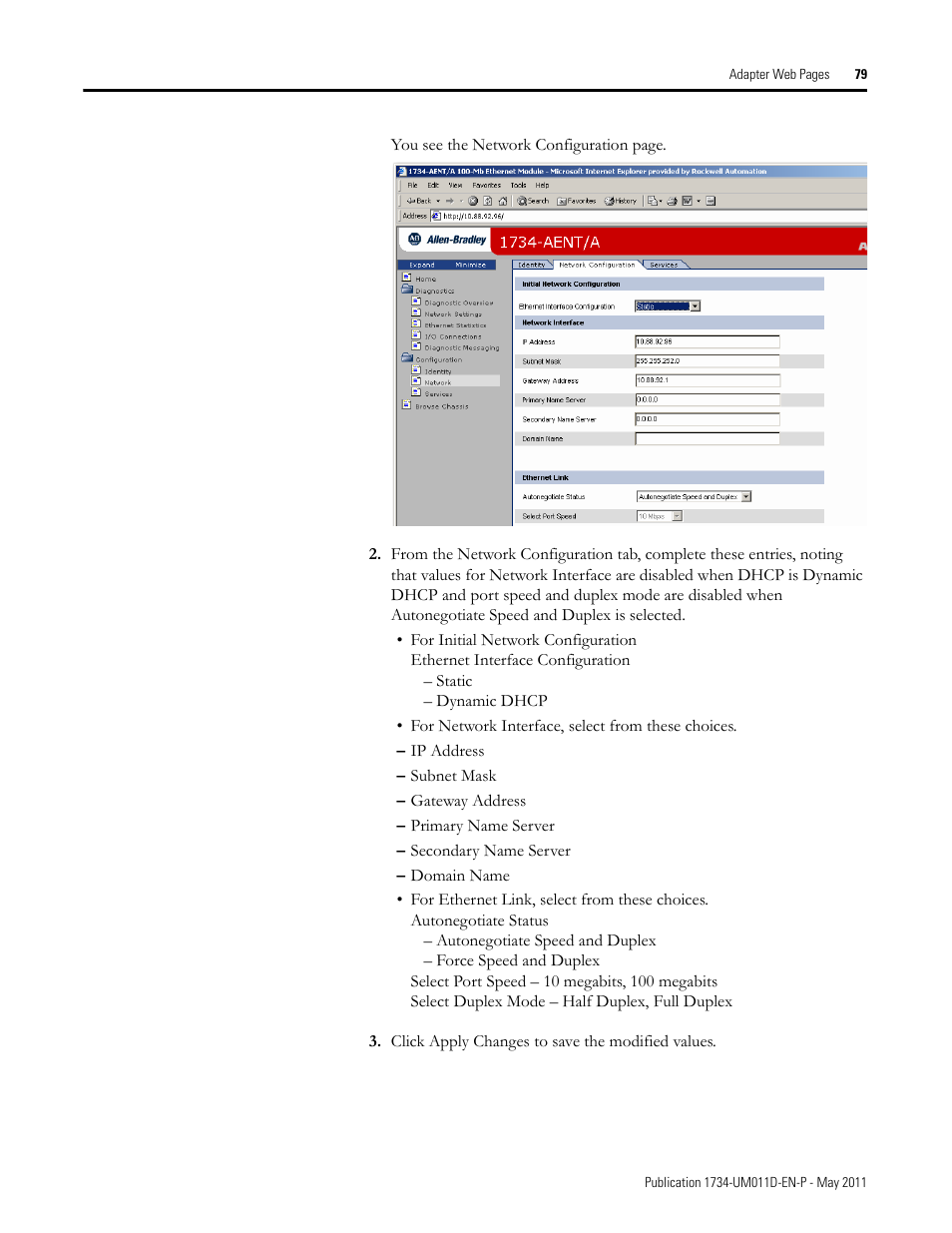 Rockwell Automation 1734-AENT POINT I/O EtherNet/IP Adapter Module User Manual | Page 95 / 158
