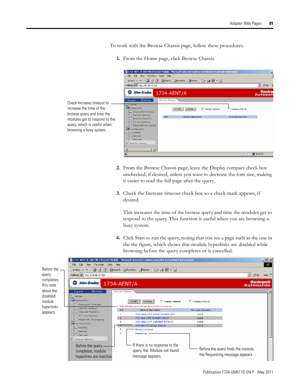 Rockwell Automation 1734-AENT POINT I/O EtherNet/IP Adapter Module User Manual | Page 97 / 158